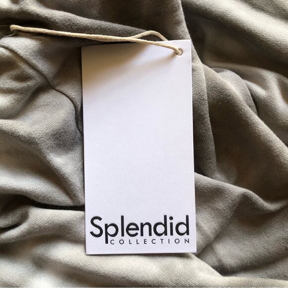 Splendid NWT Women’s Journey Ribbed Trim Knit Jogger Pants Smoky Gray Tie Dye XL - Picture 10 of 11